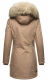 Navahoo Cristal Damen Winterjacke Parka mit Kunstfell Taupe Grey Gr.L