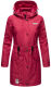 Navahoo Deike Damen Regenjacke Regenmantel lang Teddyfell Fuchsia-Gr.M