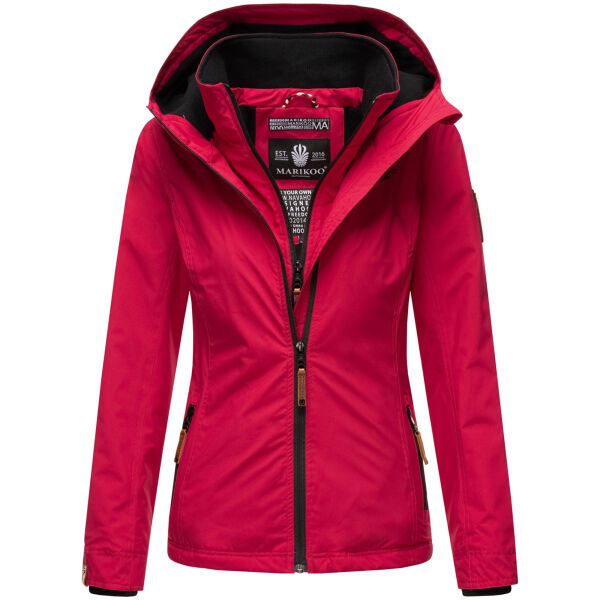 Marikoo Erdbeere Damen Übergangsjacke leicht gefüttert mit Kapuze Fuchsia Größe XS - Gr. 34