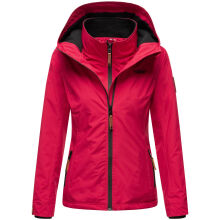 Marikoo Erdbeere Damen Übergangsjacke leicht gefüttert mit Kapuze Fuchsia Größe XS - Gr. 34