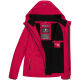 Marikoo Erdbeere Damen Übergangsjacke leicht gefüttert mit Kapuze Fuchsia Größe XS - Gr. 34