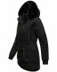 Navahoo Olessaa Damen halblange Winterjacke mit Kapuze Schwarz XL - Gr. 42
