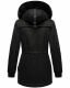 Navahoo Olessaa Damen halblange Winterjacke mit Kapuze Schwarz XL - Gr. 42