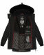 Navahoo Olessaa Damen halblange Winterjacke mit Kapuze Schwarz XL - Gr. 42