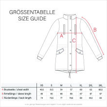Navahoo Olessaa Damen halblange Winterjacke mit Kapuze Schwarz XXL - Gr. 44