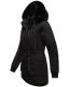 Navahoo Olessaa Damen halblange Winterjacke mit Kapuze Schwarz XXL - Gr. 44