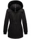 Navahoo Olessaa Damen halblange Winterjacke mit Kapuze Schwarz XXXL - Gr. 46