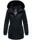 Navahoo Olessaa Damen halblange Winterjacke mit Kapuze Navy XS - Gr. 34