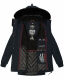 Navahoo Olessaa Damen halblange Winterjacke mit Kapuze Navy XS - Gr. 34