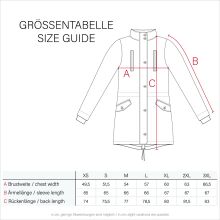 Navahoo Olessaa Damen halblange Winterjacke mit Kapuze Bordeaux XS - Gr. 34