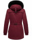 Navahoo Olessaa Damen halblange Winterjacke mit Kapuze Bordeaux XS - Gr. 34