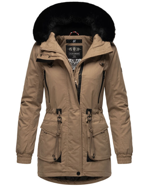 Navahoo Olessaa ladies hooded Winter Jacket Taupe-Gr.XS