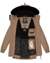 Navahoo Olessaa ladies hooded Winter Jacket Taupe-Gr.XS