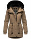 Navahoo Olessaa ladies hooded Winter Jacket Taupe-Gr.XS