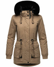Navahoo Olessaa ladies hooded Winter Jacket Taupe-Gr.XL