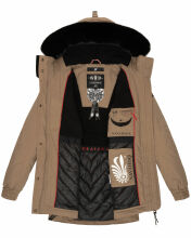 Navahoo Olessaa ladies hooded Winter Jacket Taupe-Gr.XL