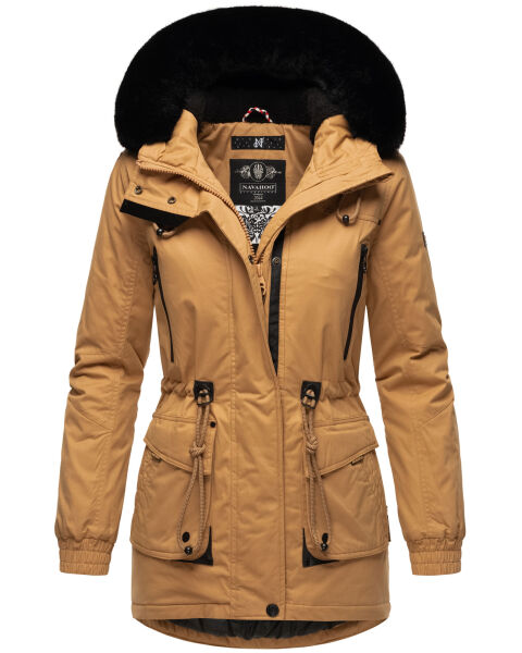 Navahoo Olessaa ladies hooded Winter Jacket Camel-Gr.XL