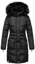 Navahoo Sinja Damen Winter Parka Jacke mit Kapuze Schwarz-Gr.S