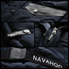 Navahoo Sinja Damen Winter Parka Jacke mit Kapuze Anthrazit-Gr.S