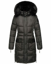 Navahoo Sinja Damen Winter Parka Jacke mit Kapuze Anthrazit-Gr.S