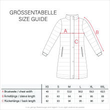 Navahoo Sinja Damen Winter Parka Jacke mit Kapuze Anthrazit-Gr.S