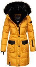 Navahoo Sinja Damen Winter Parka Jacke mit Kapuze Gelb-Gr.S