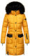Navahoo Sinja Damen Winter Parka Jacke mit Kapuze Gelb-Gr.S