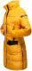 Navahoo Sinja Damen Winter Parka Jacke mit Kapuze Gelb-Gr.S