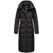 Navahoo Isalie Damen lange Winterjacke gesteppt Schwarz-Gr.L