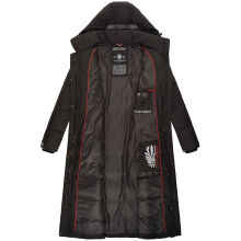Navahoo Isalie Damen lange Winterjacke gesteppt Schwarz-Gr.L
