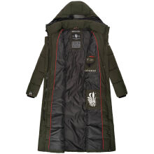 Navahoo Isalie ladies long winter jacket quilted Dark-Olive-Gr.XS
