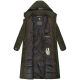 Navahoo Isalie ladies long winter jacket quilted Dark-Olive-Gr.XS