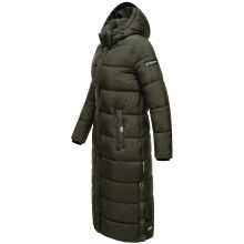 Navahoo Isalie ladies long winter jacket quilted Dark-Olive-Gr.XL
