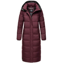 Navahoo Isalie Damen lange Winterjacke gesteppt Weinrot-Gr.XS