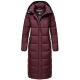 Navahoo Isalie Damen lange Winterjacke gesteppt Weinrot-Gr.XS