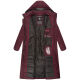 Navahoo Isalie Damen lange Winterjacke gesteppt Weinrot-Gr.XS