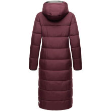 Navahoo Isalie Damen lange Winterjacke gesteppt Weinrot-Gr.L