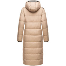 Navahoo Isalie ladies long winter jacket quilted Taupe-Gr.XS