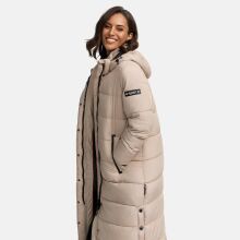 Navahoo Isalie ladies long winter jacket quilted Taupe-Gr.S