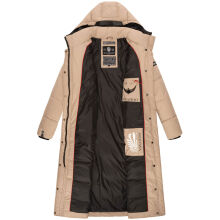 Navahoo Isalie ladies long winter jacket quilted Taupe-Gr.S