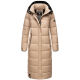 Navahoo Isalie ladies long winter jacket quilted Taupe-Gr.L