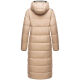 Navahoo Isalie ladies long winter jacket quilted Taupe-Gr.L