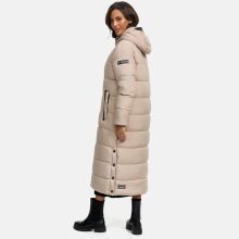 Navahoo Isalie Damen lange Winterjacke gesteppt Taupe-Gr.XL