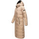 Navahoo Isalie Damen lange Winterjacke gesteppt Taupe-Gr.XL
