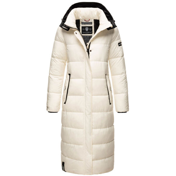 Navahoo Isalie Damen lange Winterjacke gesteppt Offwhite-Gr.XS