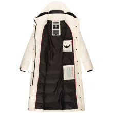 Navahoo Isalie Damen lange Winterjacke gesteppt Offwhite-Gr.XS