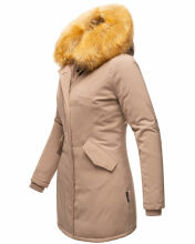 Marikoo Karmaa Damen Parka Winterjacke warm gefüttert Taupe Größe M - Gr. 38