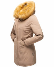 Marikoo Karmaa Damen Parka Winterjacke warm gefüttert Taupe Größe M - Gr. 38
