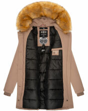 Marikoo Karmaa Damen Parka Winterjacke warm gefüttert Taupe Größe M - Gr. 38