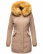 Marikoo Karmaa Damen Parka Winterjacke warm gefüttert Taupe Größe M - Gr. 38